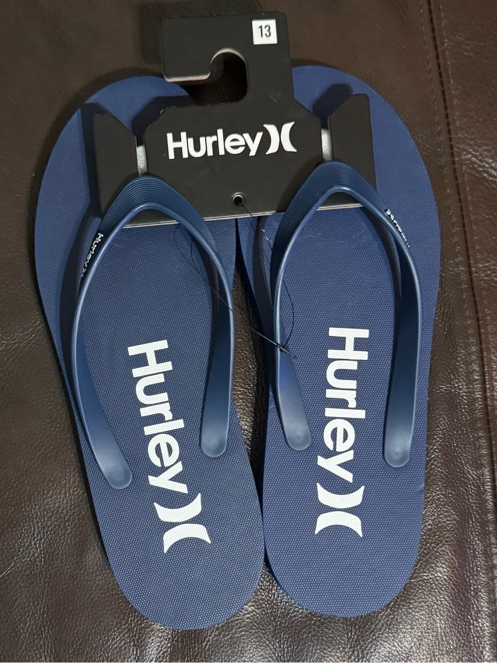 Hurley Blue Logo Flip Flops